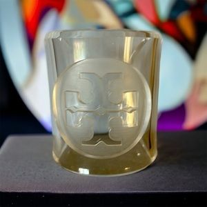 Tory Burch Clear Logo Acrylic Cuff Bracelet